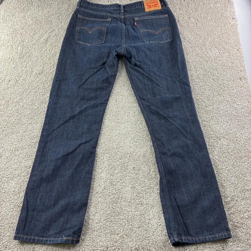 Levi Strauss Co 514 Mens 36x34 Dark Wash Straight‎ Leg Jeans Denim Pants Casual